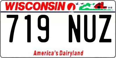 WI license plate 719NUZ
