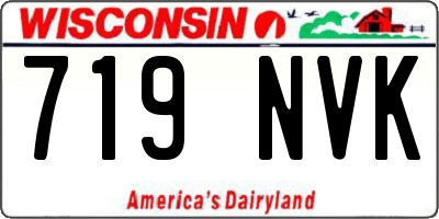 WI license plate 719NVK