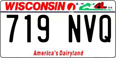 WI license plate 719NVQ