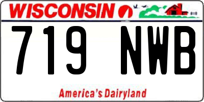 WI license plate 719NWB