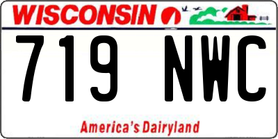WI license plate 719NWC