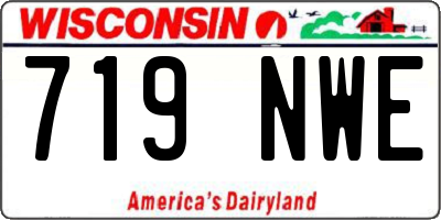 WI license plate 719NWE