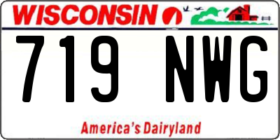 WI license plate 719NWG