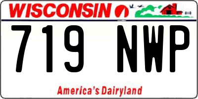WI license plate 719NWP