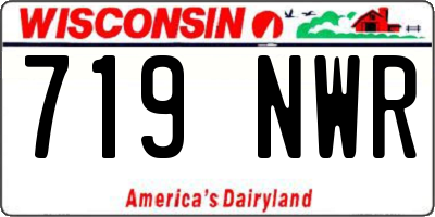 WI license plate 719NWR