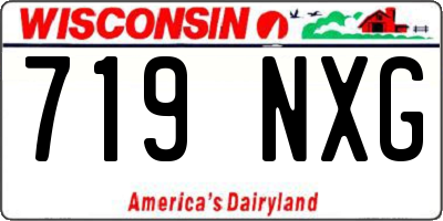 WI license plate 719NXG
