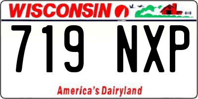 WI license plate 719NXP