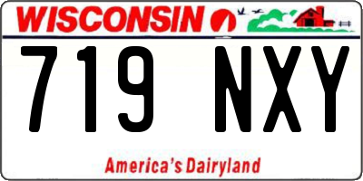 WI license plate 719NXY