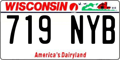 WI license plate 719NYB
