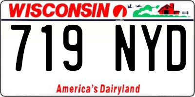 WI license plate 719NYD