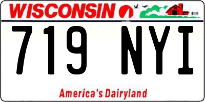 WI license plate 719NYI