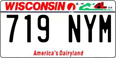 WI license plate 719NYM