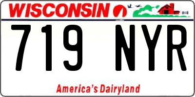 WI license plate 719NYR