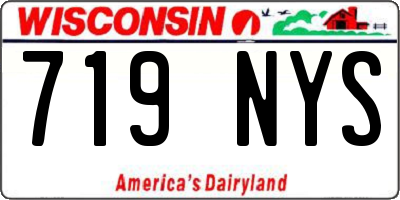 WI license plate 719NYS