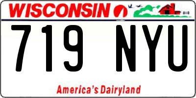 WI license plate 719NYU