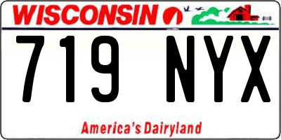 WI license plate 719NYX