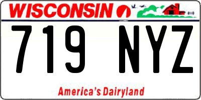 WI license plate 719NYZ