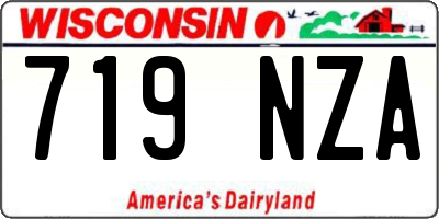 WI license plate 719NZA
