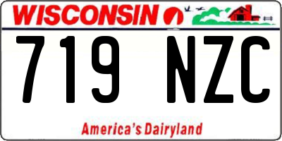 WI license plate 719NZC