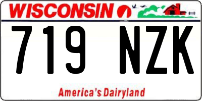 WI license plate 719NZK