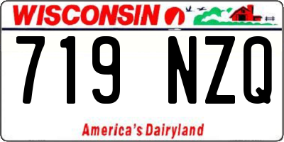WI license plate 719NZQ