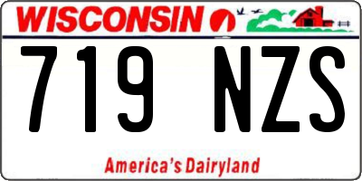 WI license plate 719NZS