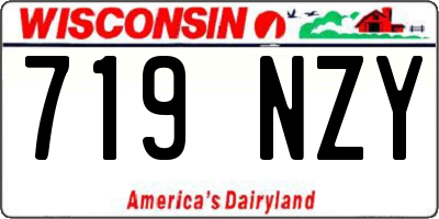WI license plate 719NZY