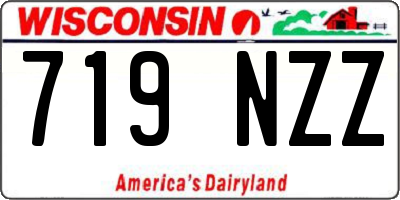 WI license plate 719NZZ