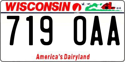 WI license plate 719OAA