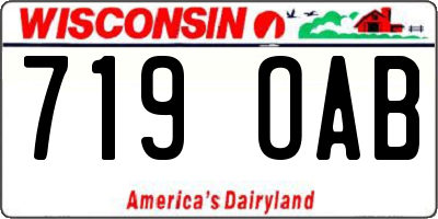 WI license plate 719OAB