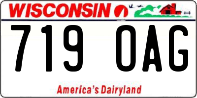 WI license plate 719OAG