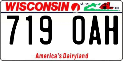 WI license plate 719OAH