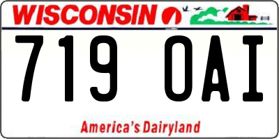 WI license plate 719OAI