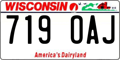 WI license plate 719OAJ