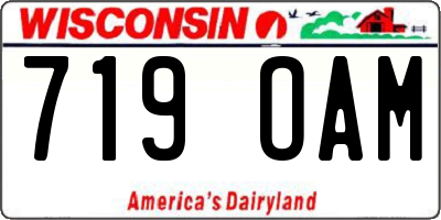 WI license plate 719OAM