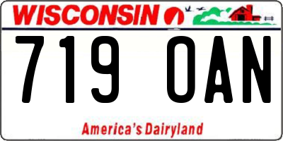 WI license plate 719OAN
