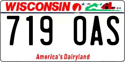 WI license plate 719OAS