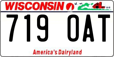 WI license plate 719OAT
