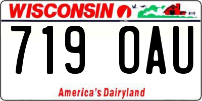 WI license plate 719OAU