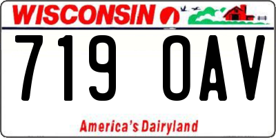 WI license plate 719OAV