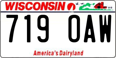 WI license plate 719OAW