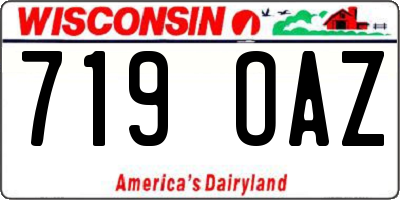 WI license plate 719OAZ