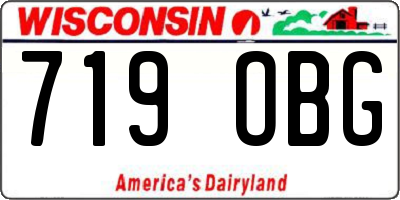 WI license plate 719OBG
