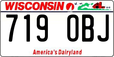 WI license plate 719OBJ