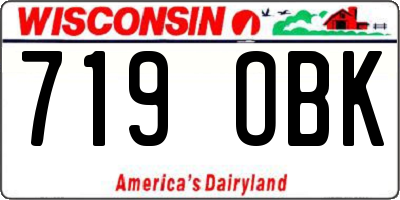 WI license plate 719OBK