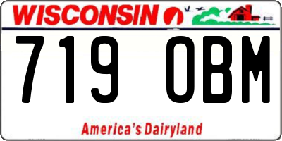 WI license plate 719OBM