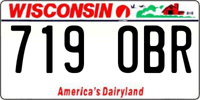 WI license plate 719OBR