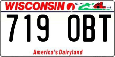 WI license plate 719OBT