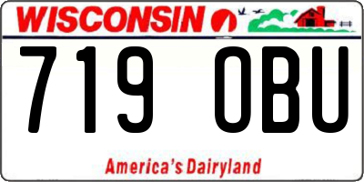 WI license plate 719OBU