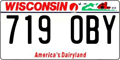 WI license plate 719OBY
